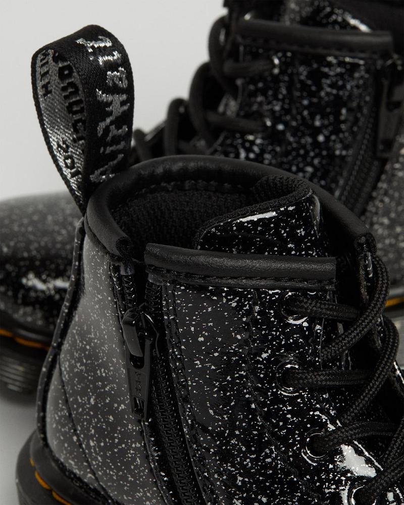 Kids' Dr Martens Infant 1460 Glitter Ankle Casual Boots Black | AU 657YXF